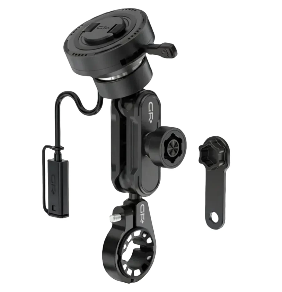 GRXPLORE MW60-L Wireless Charging Handlebar Mount with Vibration Dampener